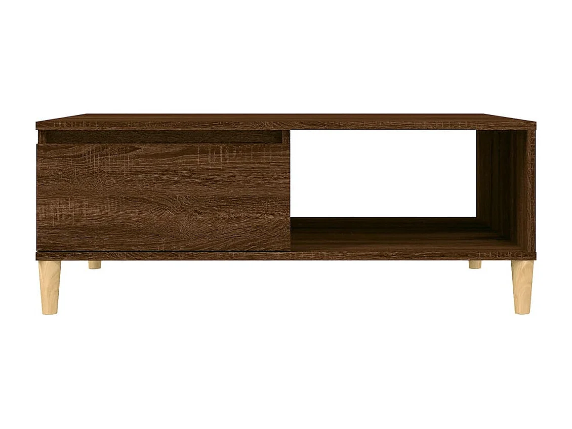 Mesa de centro | Mesa auxiliar madera contrachapada blanco brillo 60x50x36,5 cm SHL384238