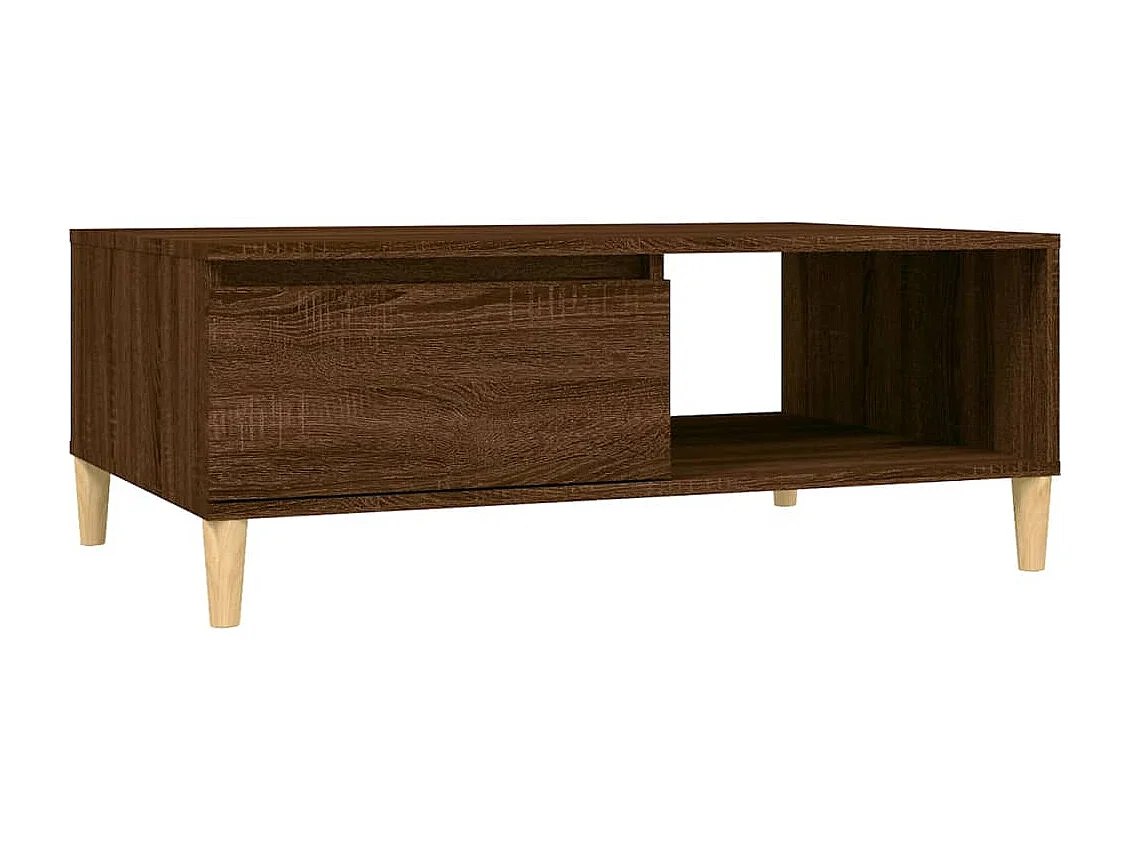 Table basse salon-Table d'appoint chêne marron 90x60x35 cm bois d'ingénierie SHL61800