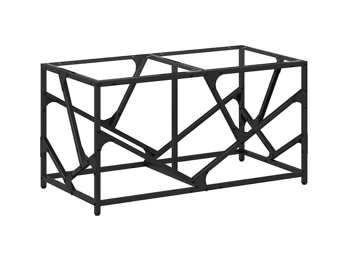 Table basse salon-Table d'appoint-dessus en verre transparent 78,5x40x41cm acier SHL76893