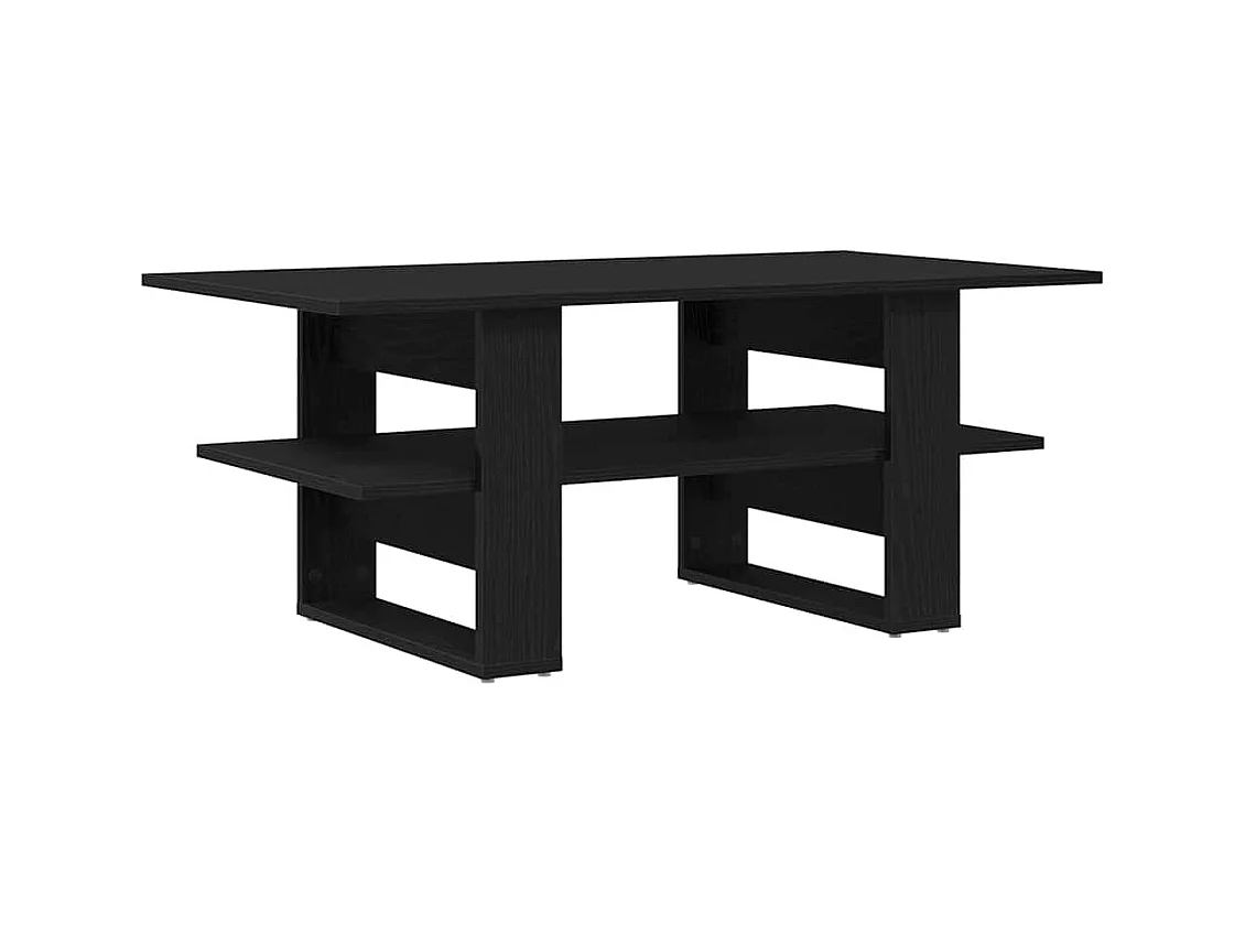 Table basse salon-Table d'appoint chêne noir 102x55x42 cm en bois d'ingénierie SHL56726