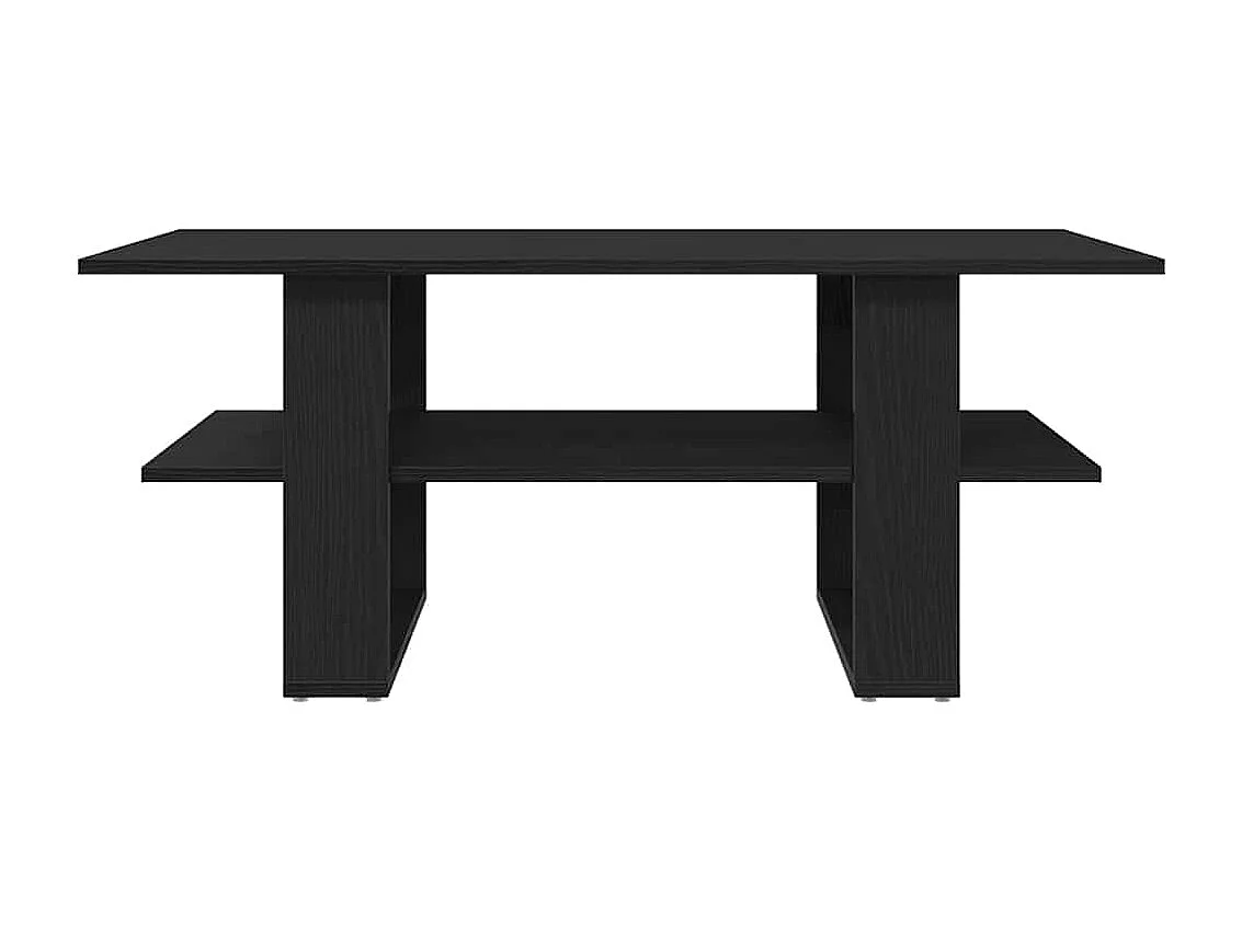 Couchtisch-Wohnzimmertisch-Beistelltische Schwarz Eichen-Optik 102x55x42 cm Holzwerkstoff SHL69783