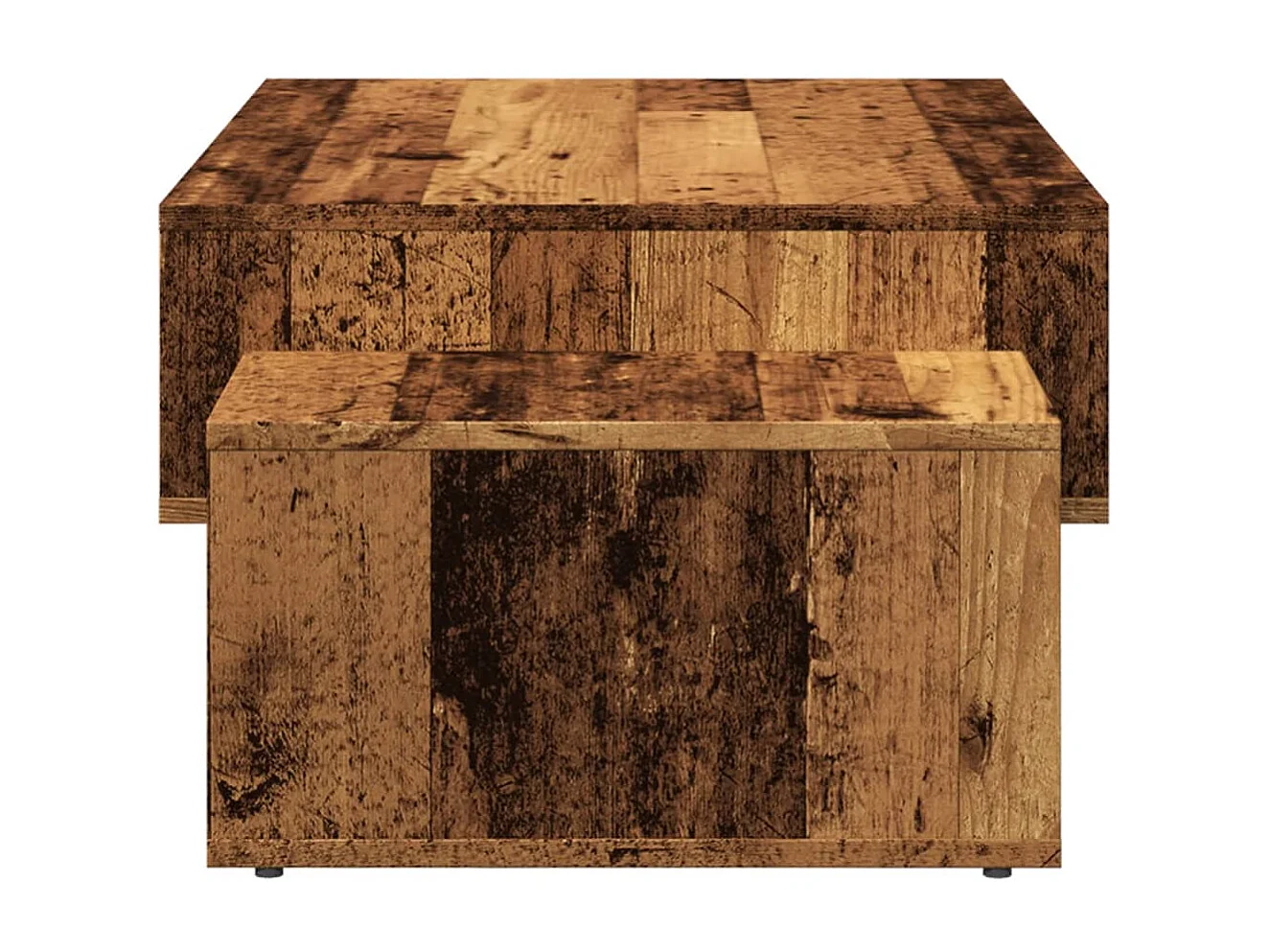 Couchtisch-Wohnzimmertisch-Beistelltische Altholz-Optik 105x55x32 cm Holzwerkstoff SHL19204