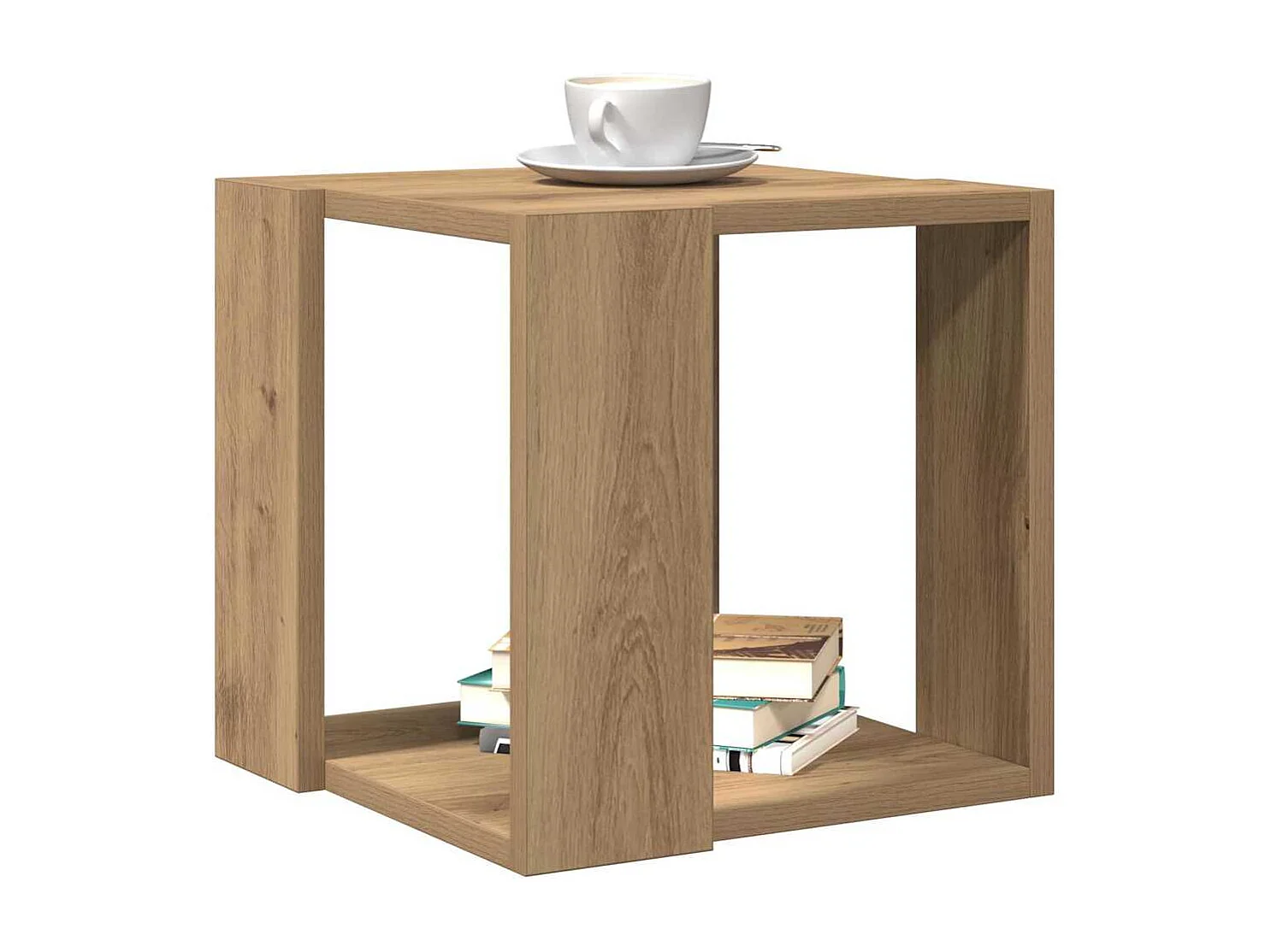 Table basse salon-Table d'appoint Chêne artisan Bois massif 32x32x30 cm Durable SHL14019