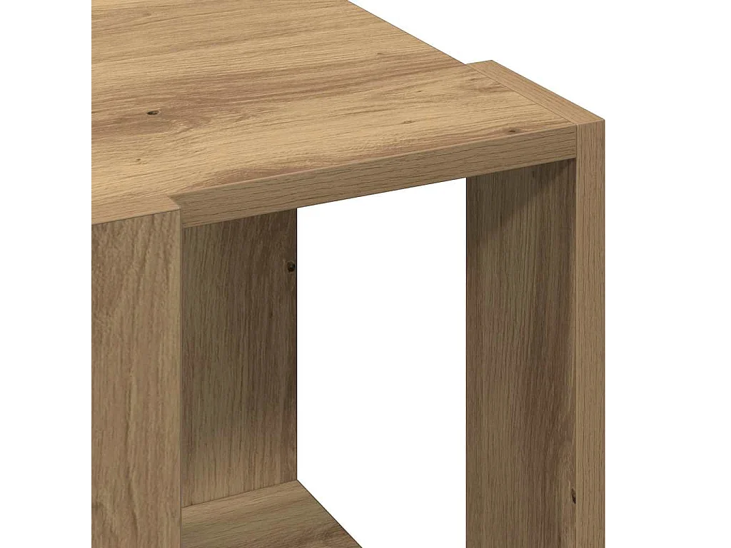 Table basse salon-Table d'appoint Chêne artisan Bois massif 32x32x30 cm Durable SHL14019