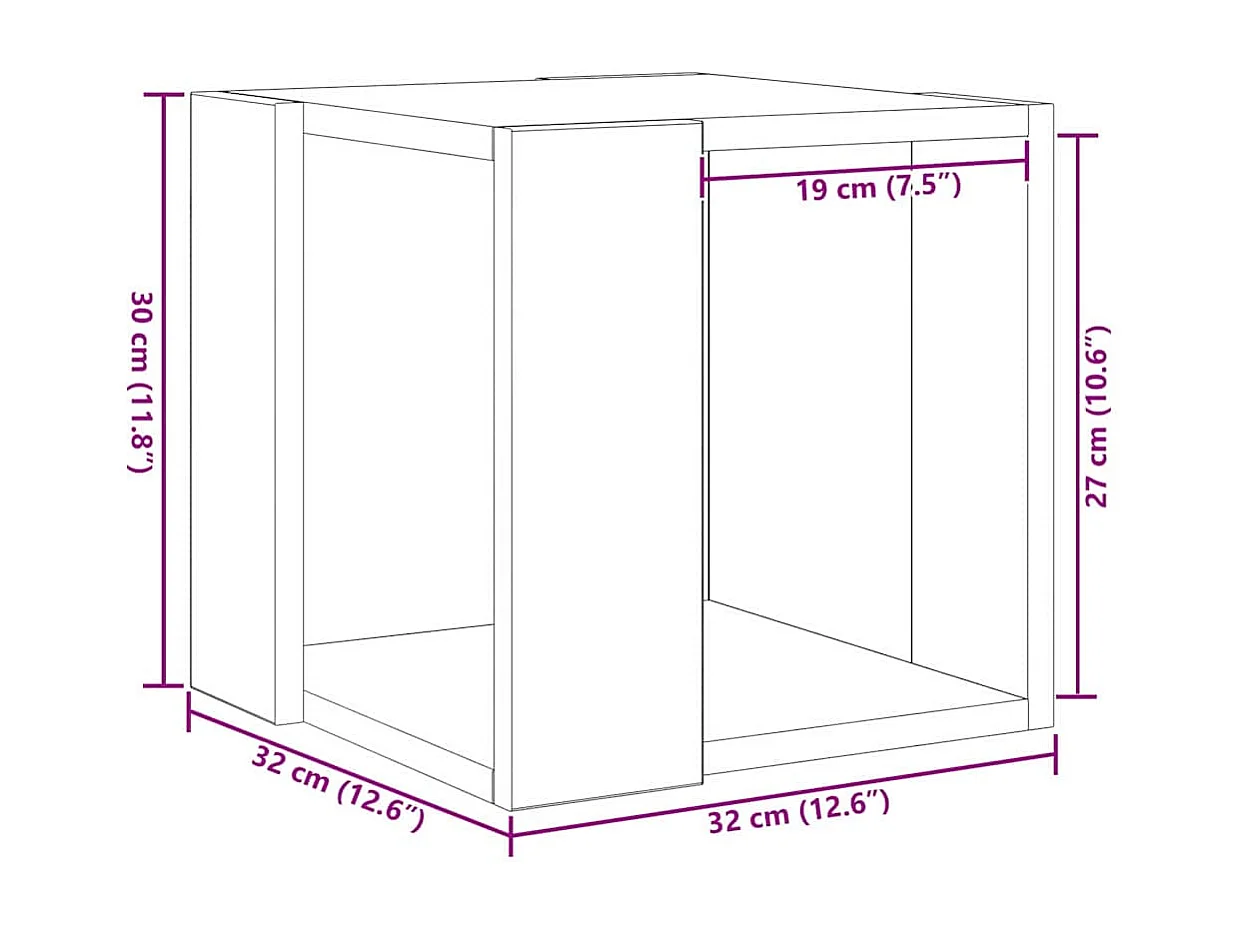 Mesas de centro | Mesas auxiliares 2 uds madera de ingeniería blanco 50x46x50 cm SHL4795