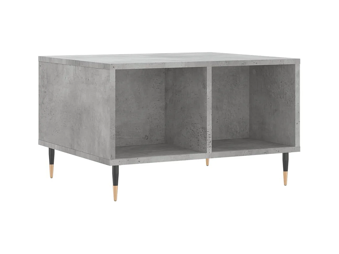 Table basse salon-Table d'appoint Gris béton 60x50x36,5 cm Bois d'ingénierie SHL46440