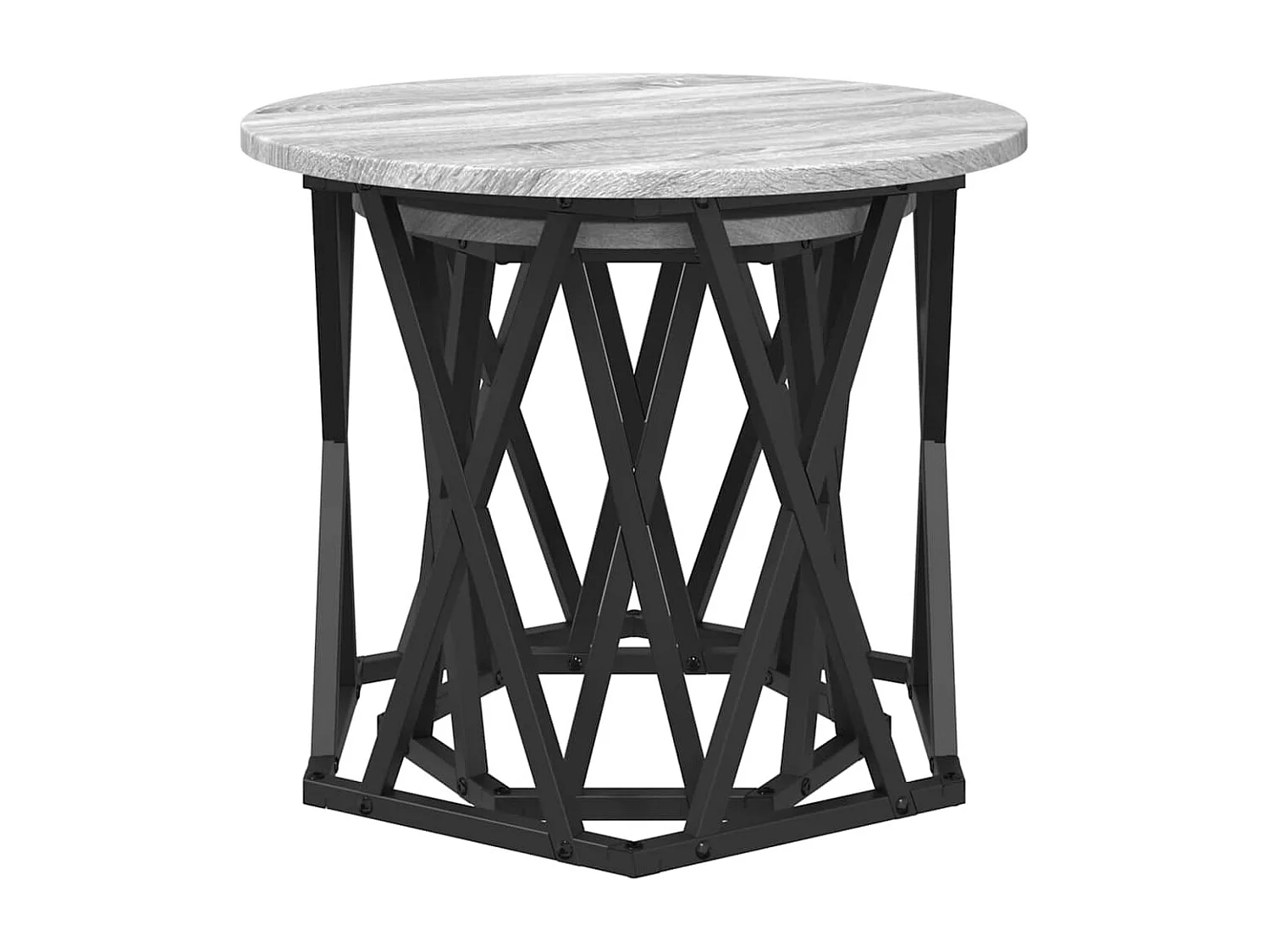 Salontafel - Bijzettafel - Koffietafel 2 pcs Grijs sonoma 50 x 50 x 40 cm