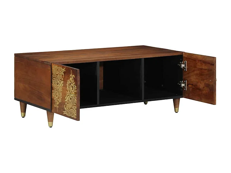 Mesa de centro | Mesa de apoio | Mesa de café castanho mel 100x54x40 cm