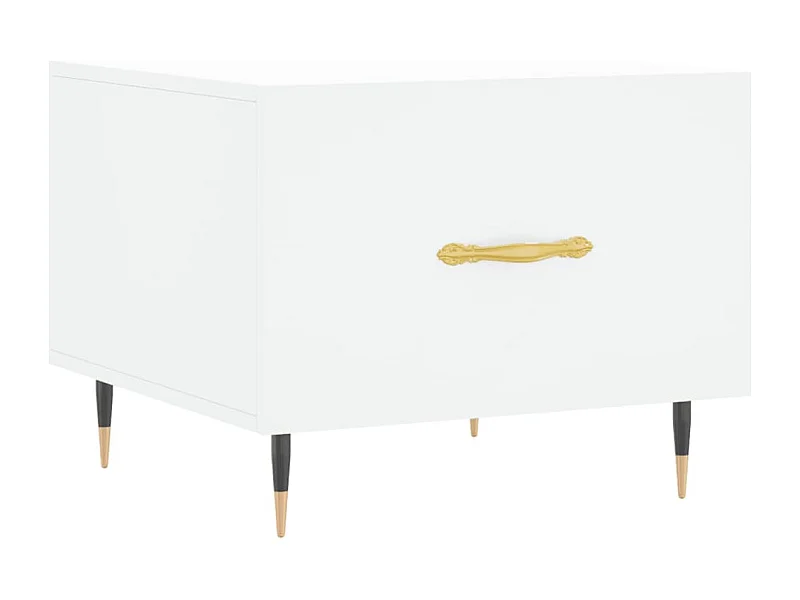 Table basse salon-Table d'appoint blanc 50x50x40 cm bois d'ingénierie SHL37345