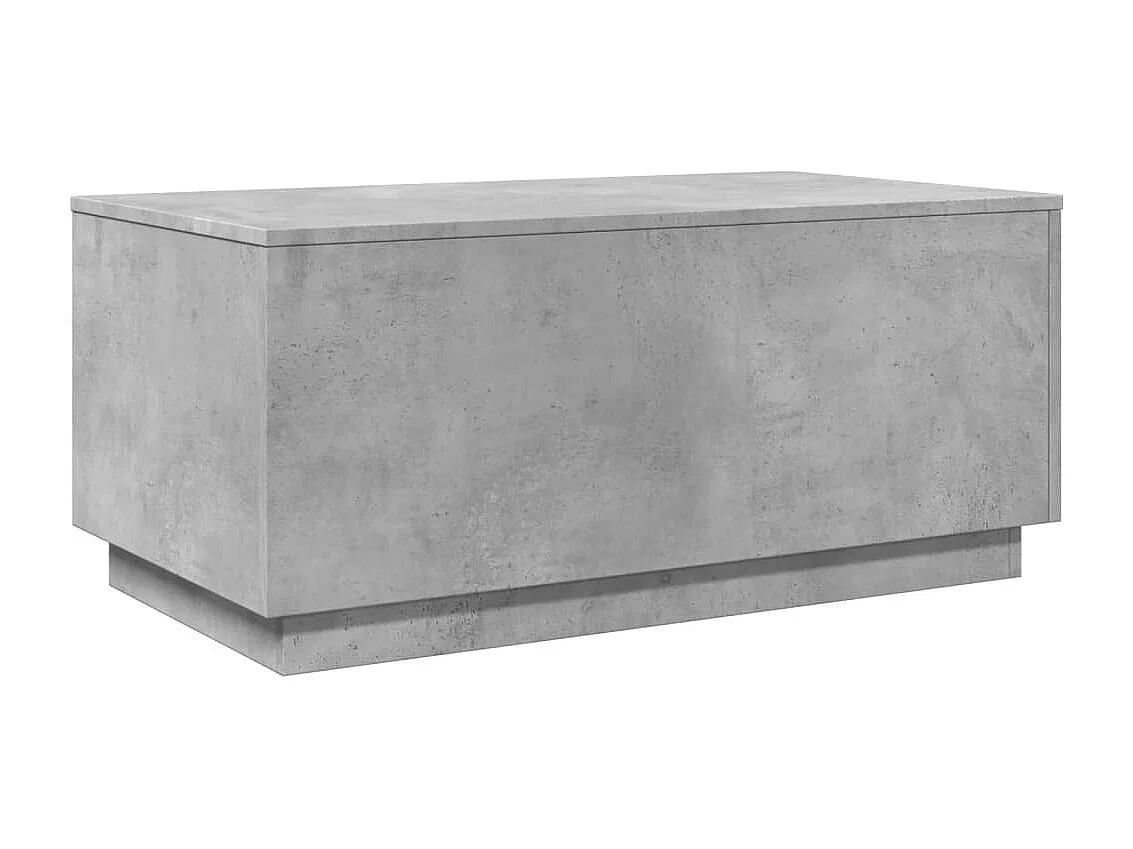 Couchtisch mit LED-Leuchten-Beistelltische-Sofatisch Betongrau 90x50x40 cm SHL38097