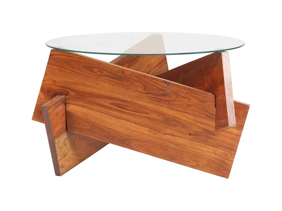 Table basse salon-Table d'appoint 60 cm Bois solide d'acacia SHL75027