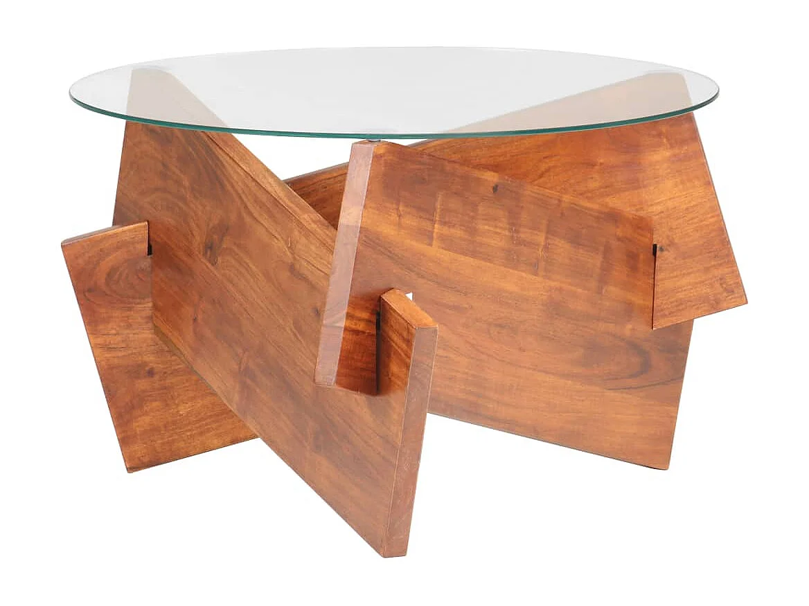 Couchtisch-Beistelltisch-Sofatisch 60 cm Massivholz Akazie SHL6647