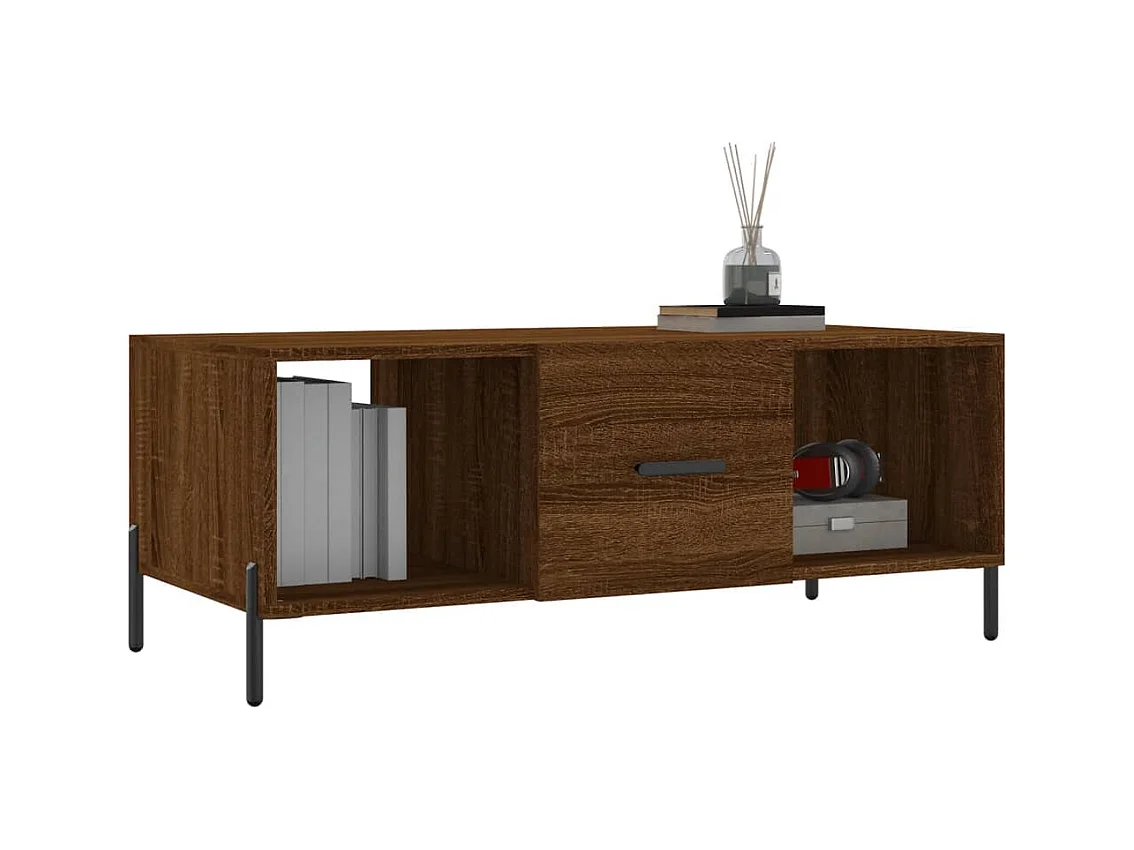 Mesa de centro | Mesa auxiliar madera de ingeniería roble ahumado 102x55x35 cm SHL1094