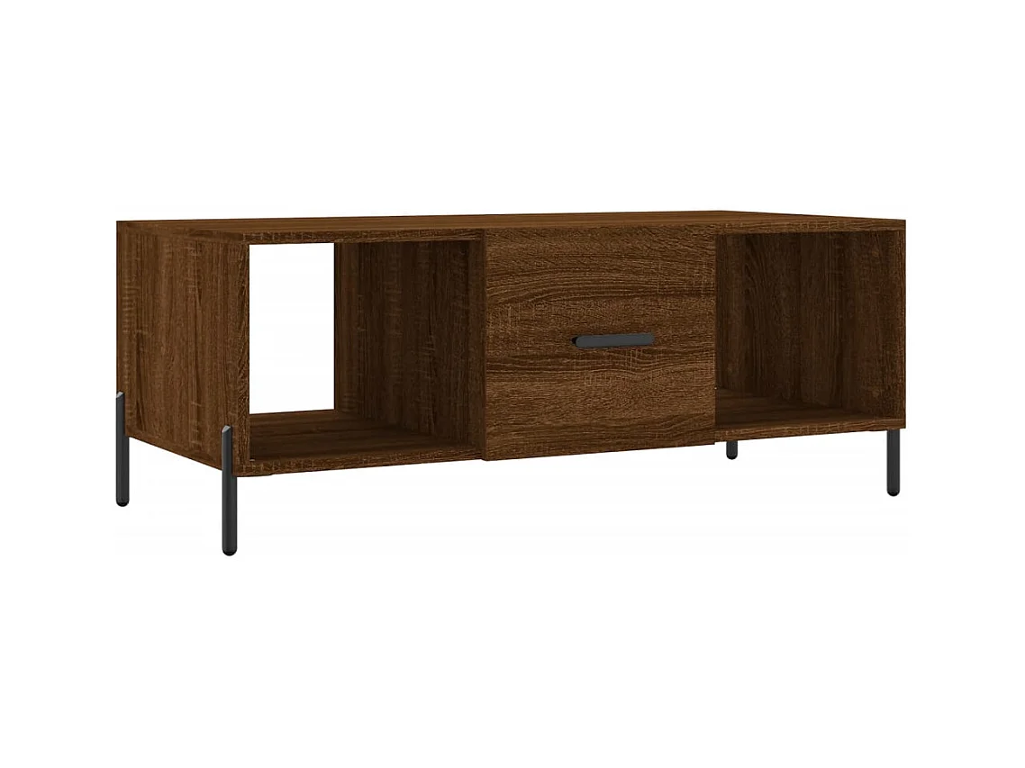 Table basse salon-Table d'appoint chêne marron 102x50x40 cm bois d'ingénierie SHL95784