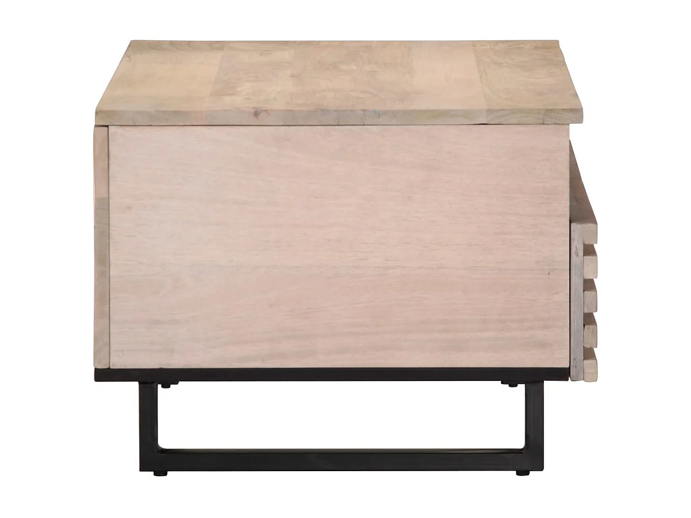 Couchtisch-Sofatisch-Beistelltische 80x55x40 cm Raues Massivholz Mango SHL17945