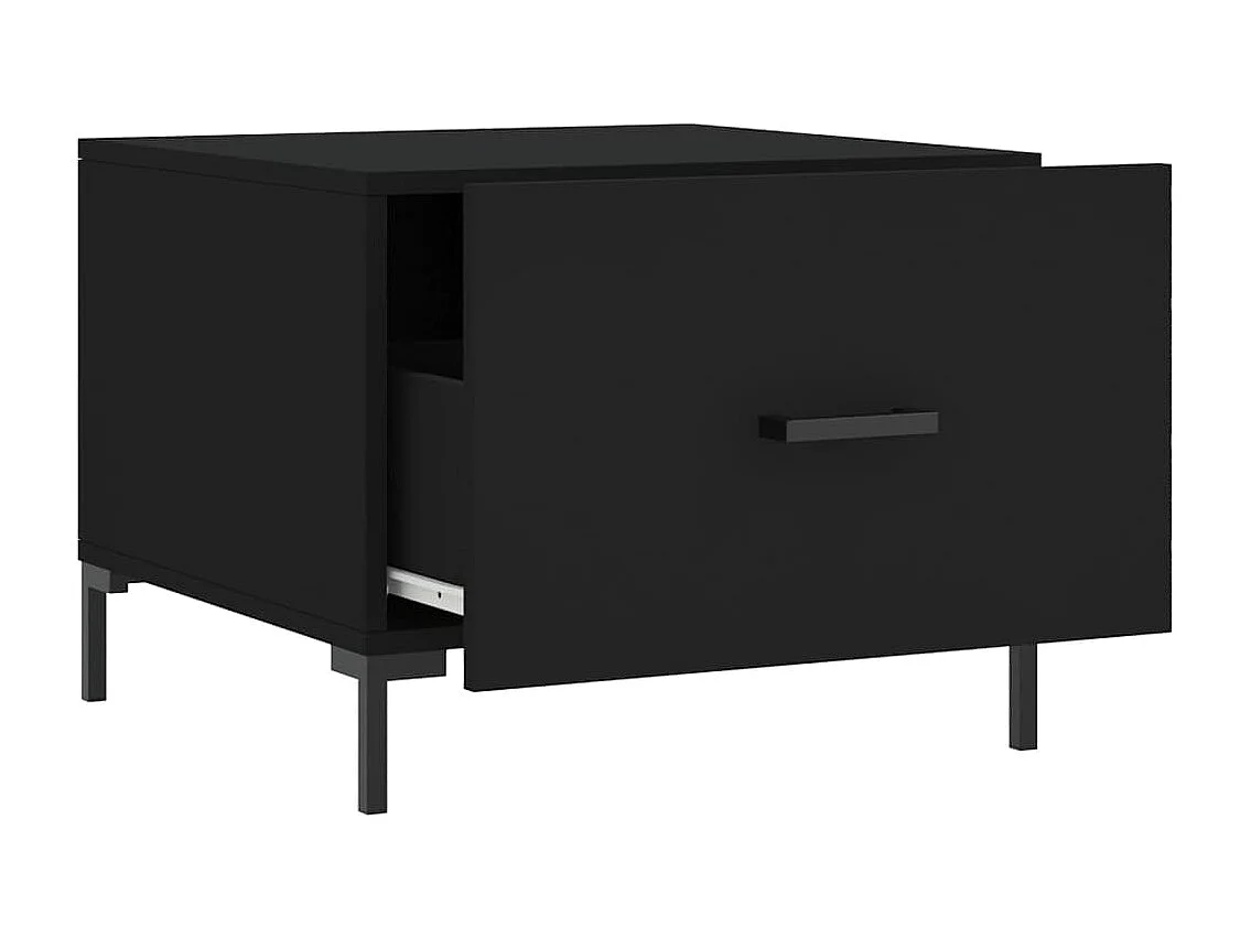 Couchtisch-Wohnzimmertisch-Beistelltische Schwarz 50x50x40 cm Holzwerkstoff SHL64851