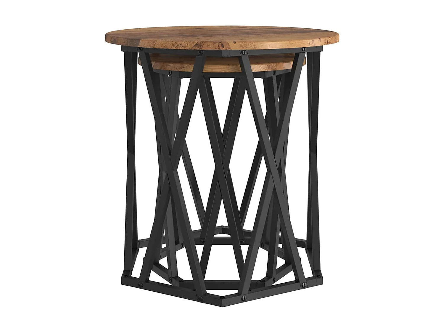 Mesa de centro-Mesa auxiliar-Mesita de centro madera maciza pino marrón miel 75x50x33,5 cm SHL45527