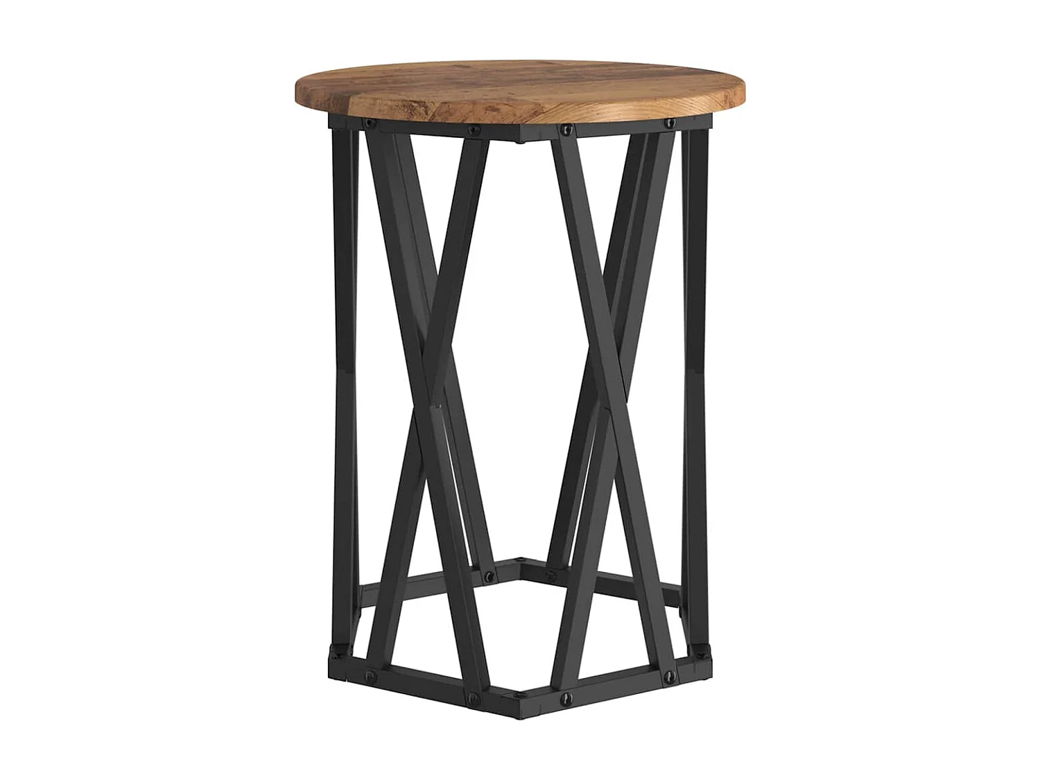 Couchtisch 2er Set-Sofatisch-Beistelltische Altholz Ingenieure Holz und Stahl SHL51938