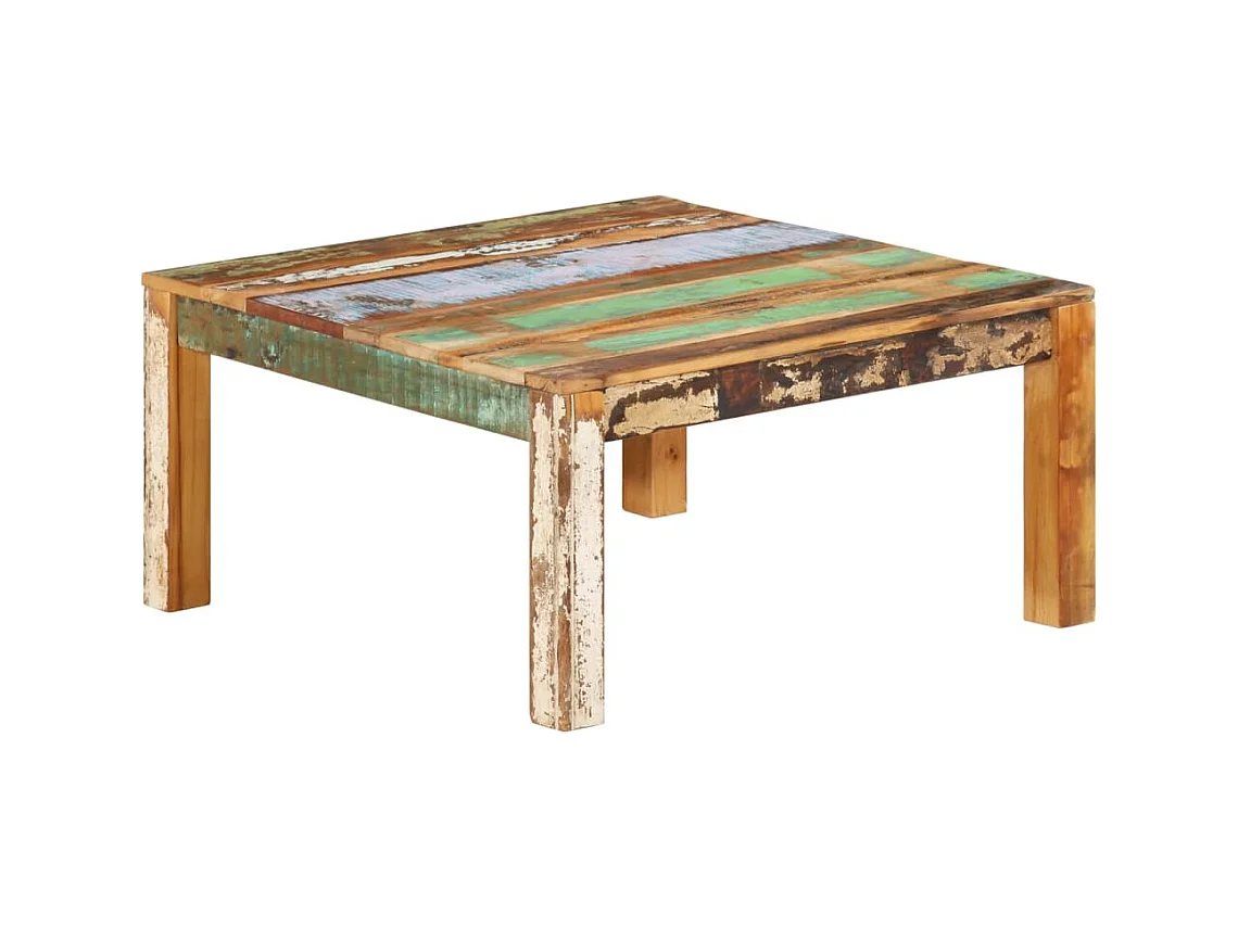 Mesa de centro | Mesa de apoio | Mesa de café 80x80x40 cm madeira recuperada maciça