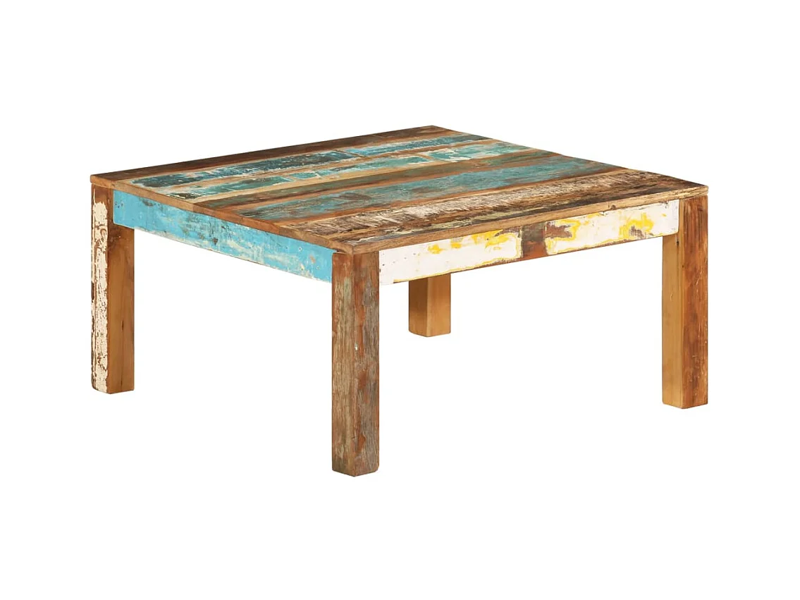 Mesa de centro | Mesa de apoio | Mesa de café 80x80x40 cm madeira recuperada maciça