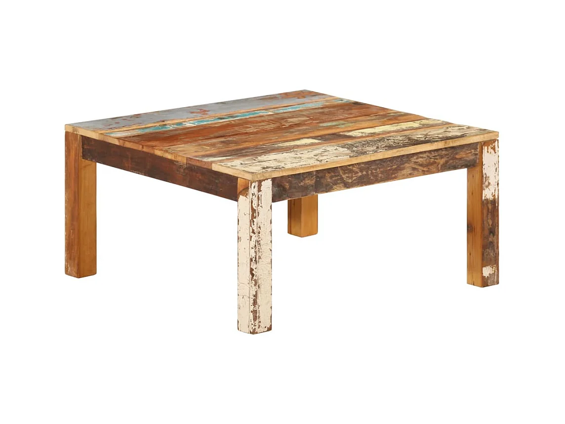 Mesa de centro | Mesa de apoio | Mesa de café 80x80x40 cm madeira recuperada maciça