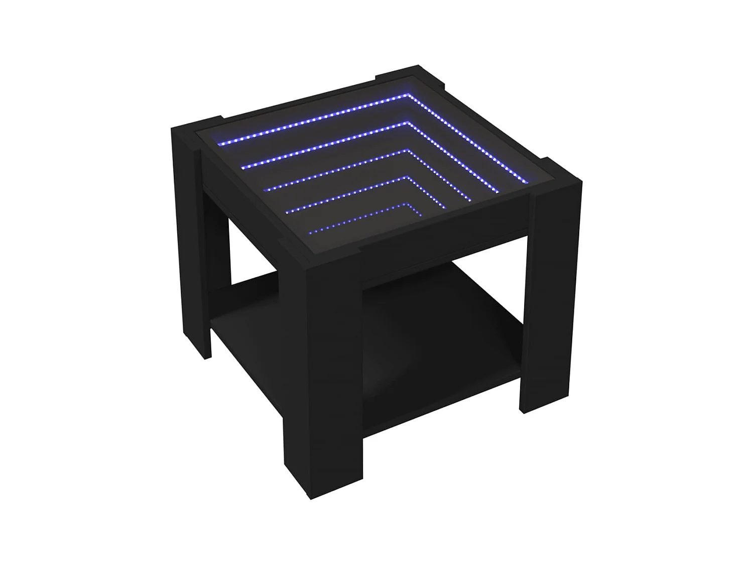 Mesa de centro-Mesa auxiliar madera contrachapada negro 80x50x40 cm SHL68624