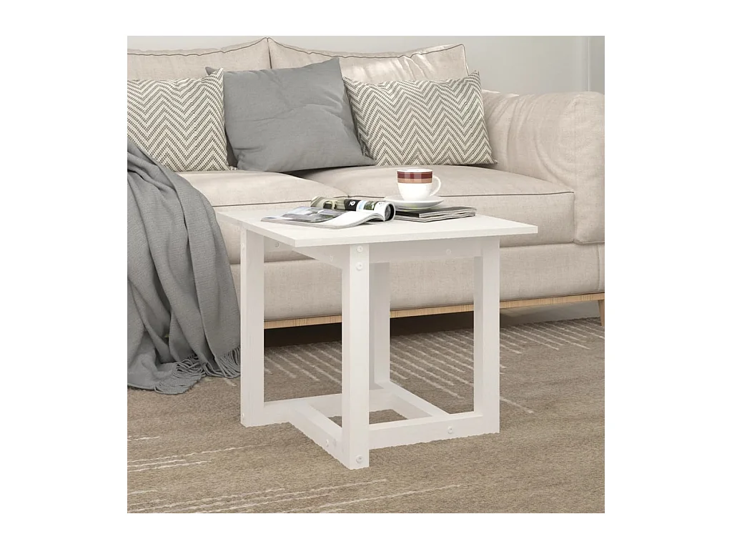 Mesa de centro | Mesa auxiliar madera de ingeniería blanco 102x50x35 cm SHL306661