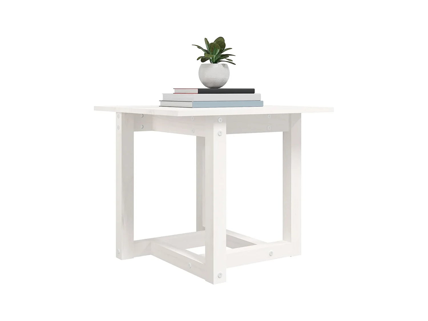 Mesa de centro | Mesa auxiliar madera de ingeniería blanco 102x50x35 cm SHL306661