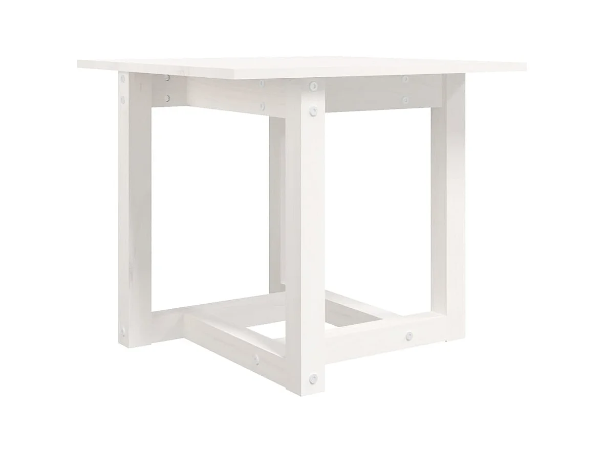 Table basse salon-Table d'appoint Blanc 50x50x45 cm Bois massif de pin SHL79815