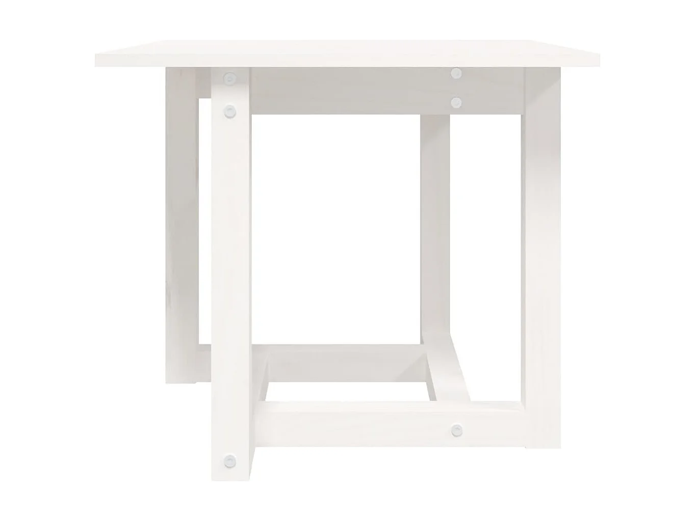 Couchtisch-Wohnzimmertisch-Beistelltische Weiß 50x50x45 cm Massivholz Kiefer SHL82670