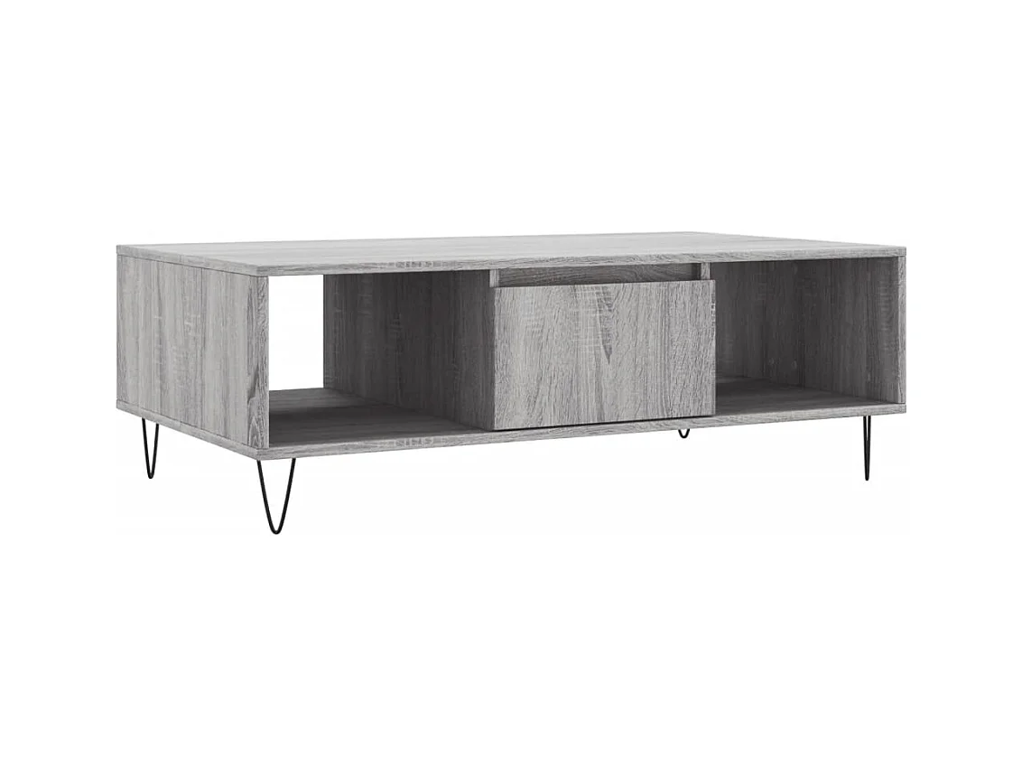 Table basse salon-Table d'appoint sonoma gris 104x60x35 cm bois d'ingénierie SHL44402