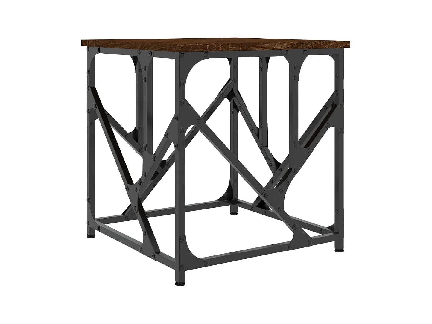 Table basse salon-Table d'appoint chêne marron 45x45x47,5 cm bois d'ingénierie SHL18248