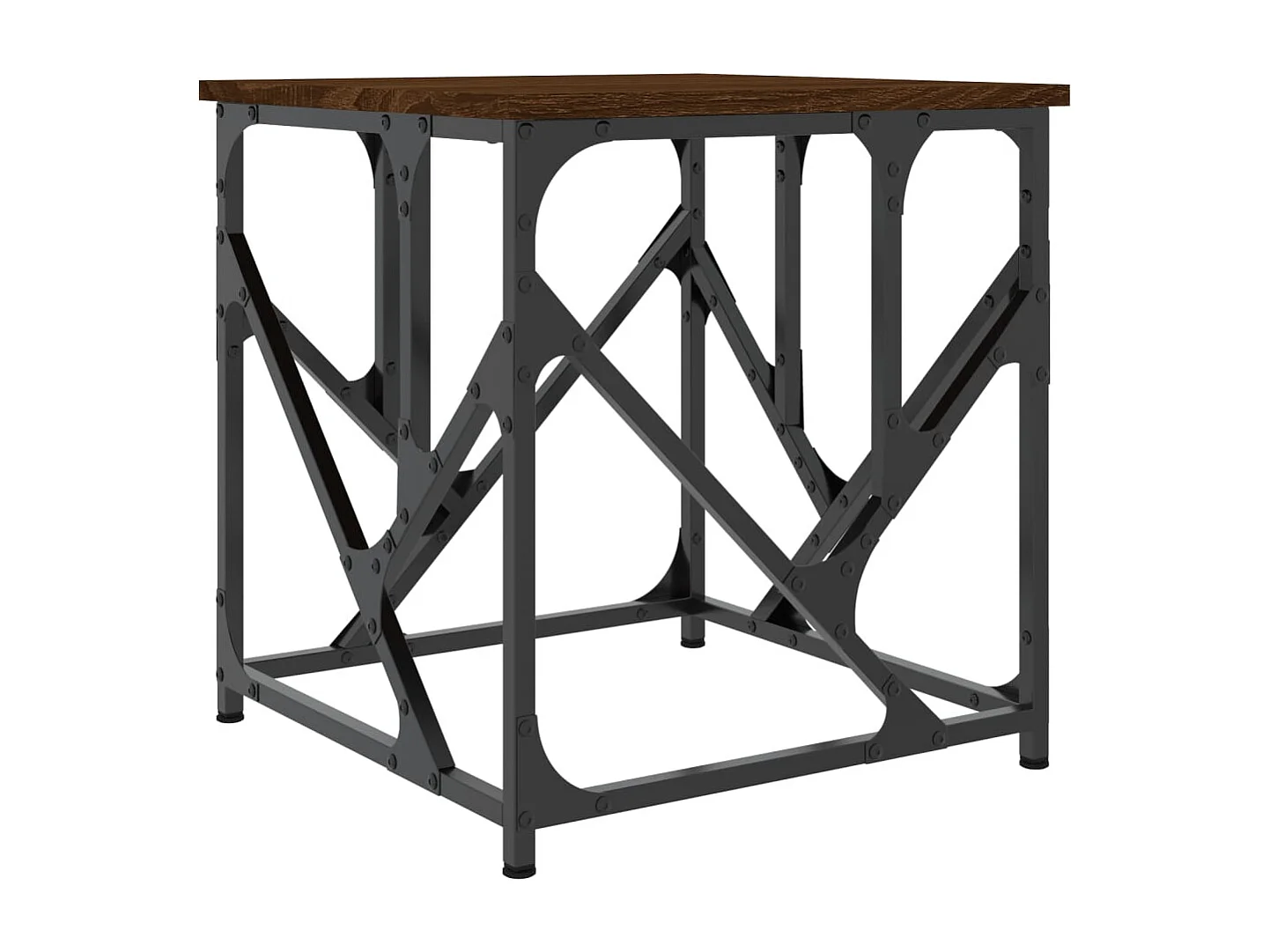 Table basse salon-Table d'appoint chêne marron 45x45x47,5 cm bois d'ingénierie SHL18248