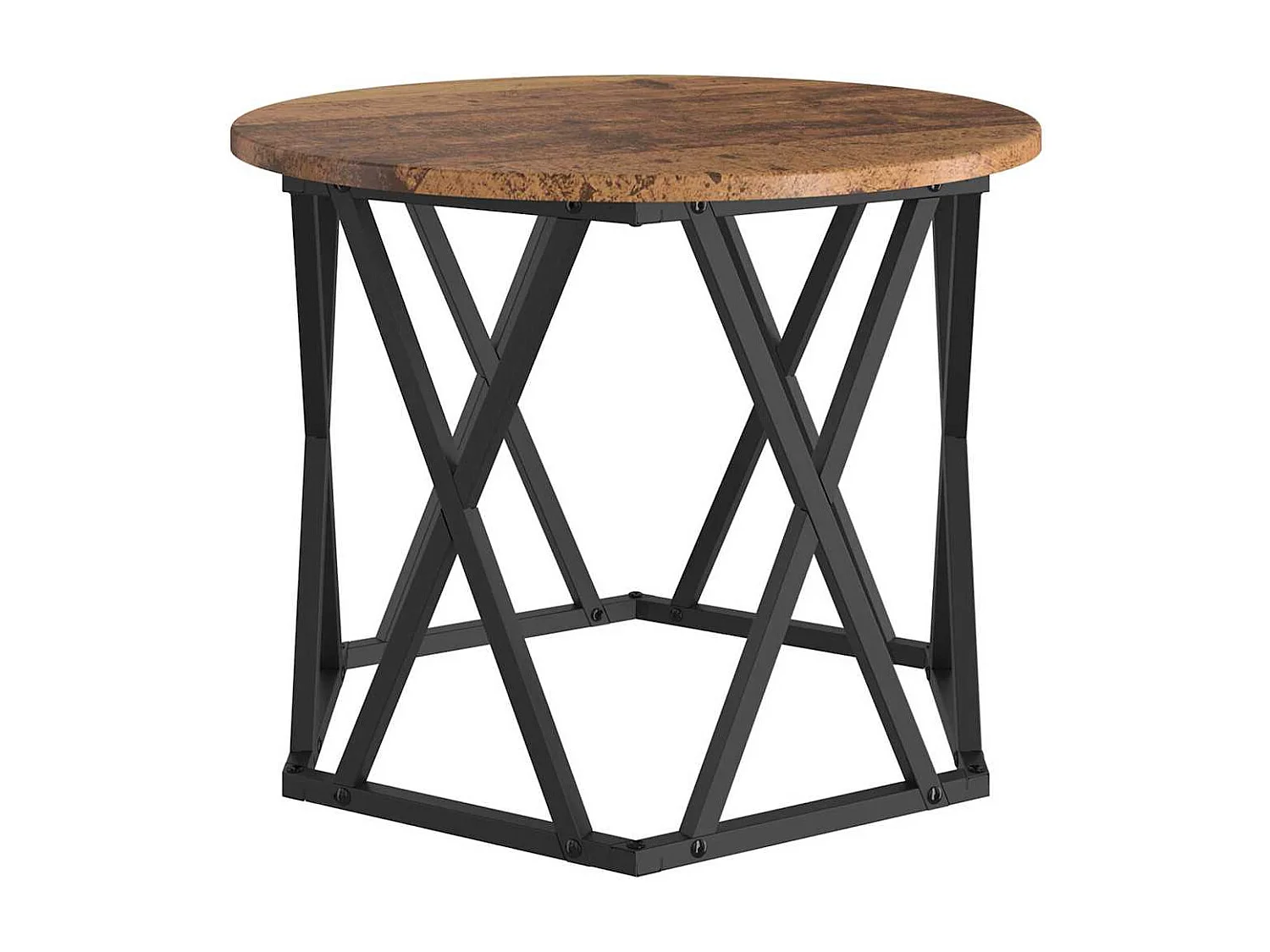 Tables d'appoint empilables 3 pièces en bois recyclé et stratifié SHL87690