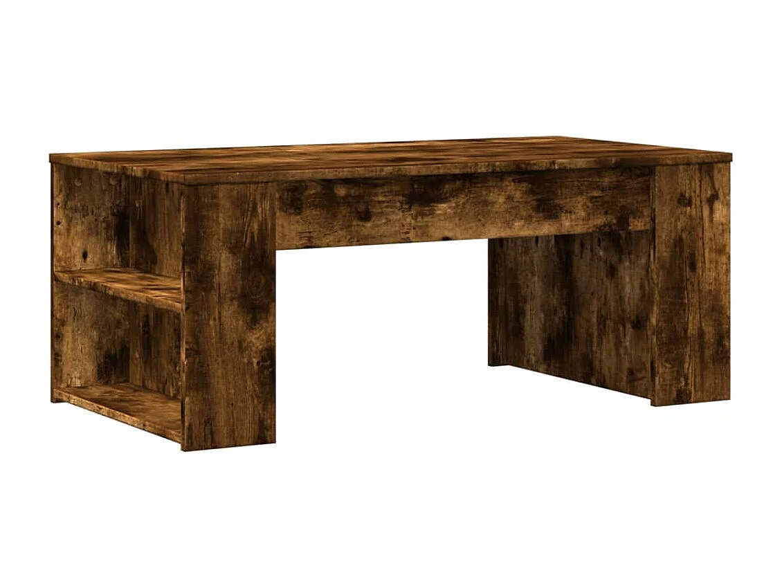 Couchtisch-Wohnzimmertisch-Beistelltische Räuchereiche 102x55x42 cm Holzwerkstoff SHL49484