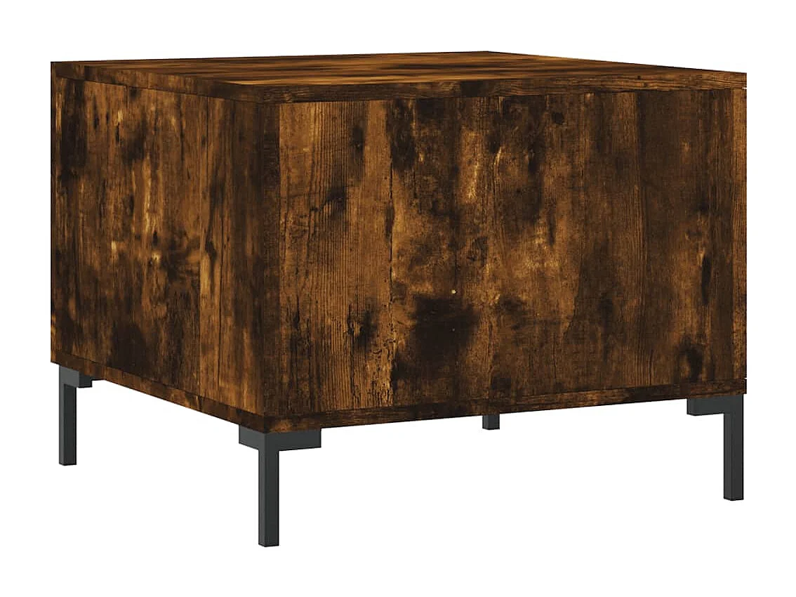 Lot de 2 Tables basses-Tables d'appoint chêne fumé 50x50x40 cm bois d'ingénierie SHL82689