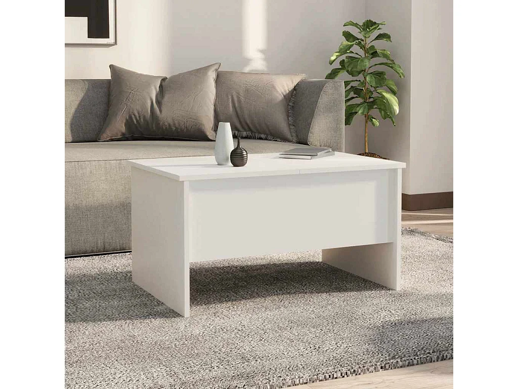 Mesa de centro | Mesa auxiliar de madera maciza de pino blanco Ø35x35 cm SHL3609