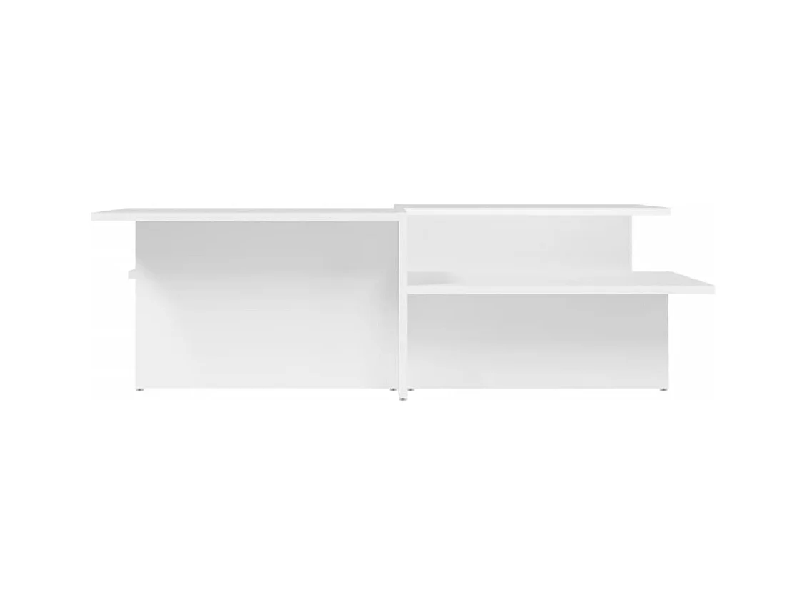 2 pcs Mesas de centro | Mesa de apoio | Mesa de café derivados de madeira branco