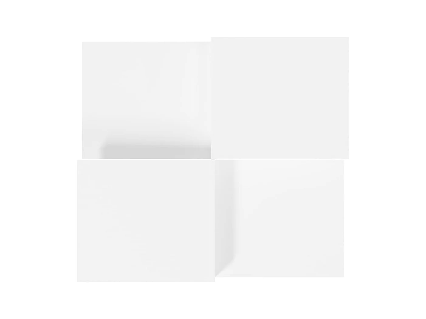 2 pcs Mesas de centro | Mesa de apoio | Mesa de café derivados de madeira branco