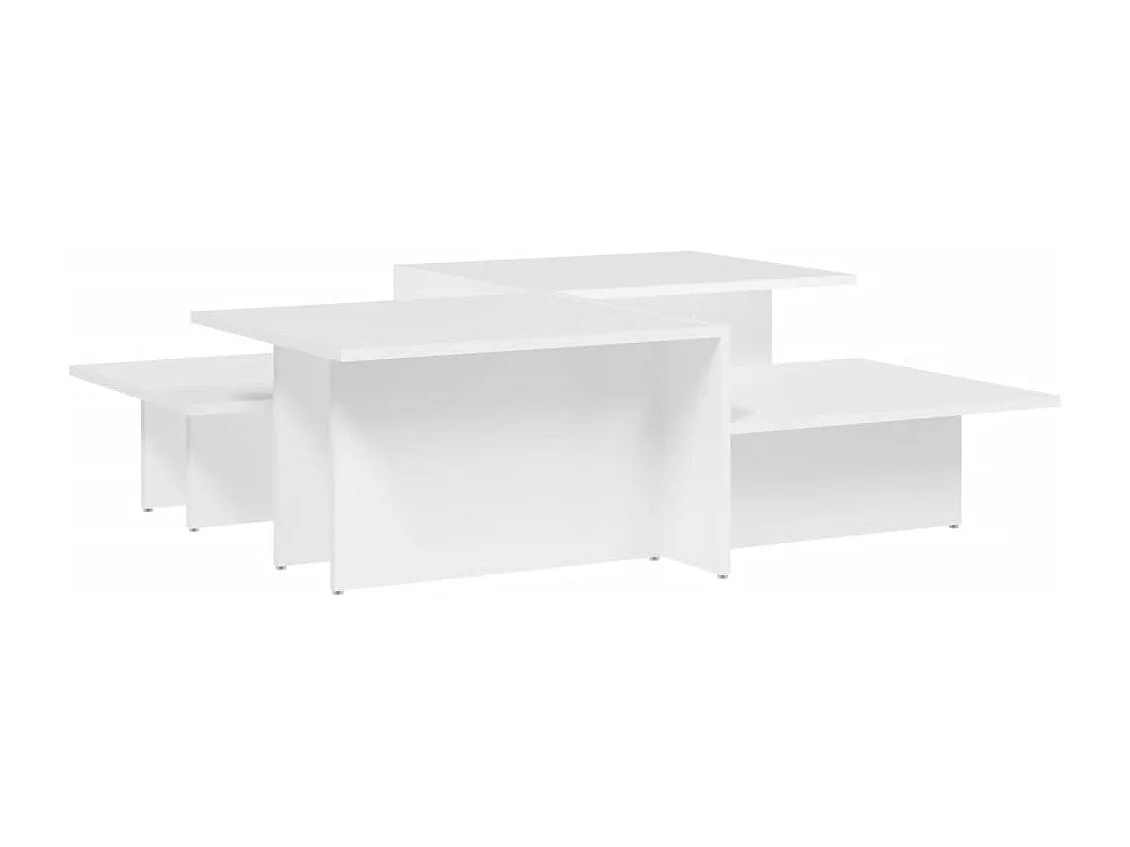Tables basses salon-Tables d'appoint 2 pcs blanc bois d'ingénierie SHL3327