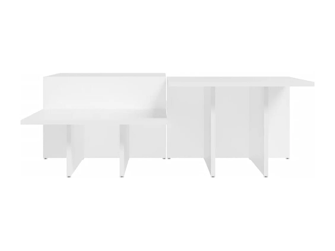 Tables basses salon-Tables d'appoint 2 pcs blanc bois d'ingénierie SHL3327