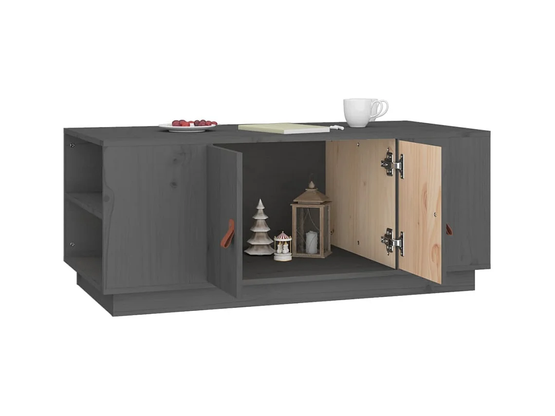 Mesa de centro | Mesa auxiliar madera contrachapada negro 90x50x36,5 cm SHL3500