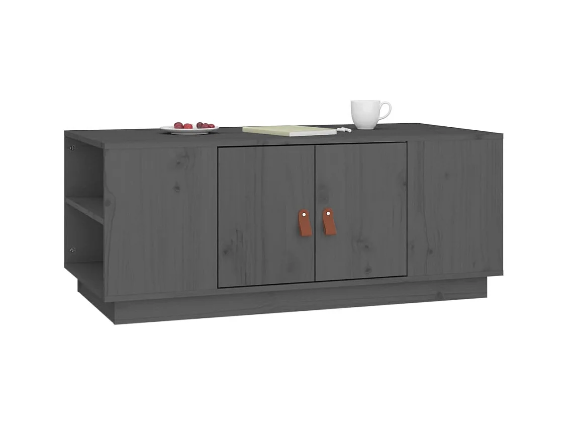Mesa de centro | Mesa auxiliar madera contrachapada negro 90x50x36,5 cm SHL3500