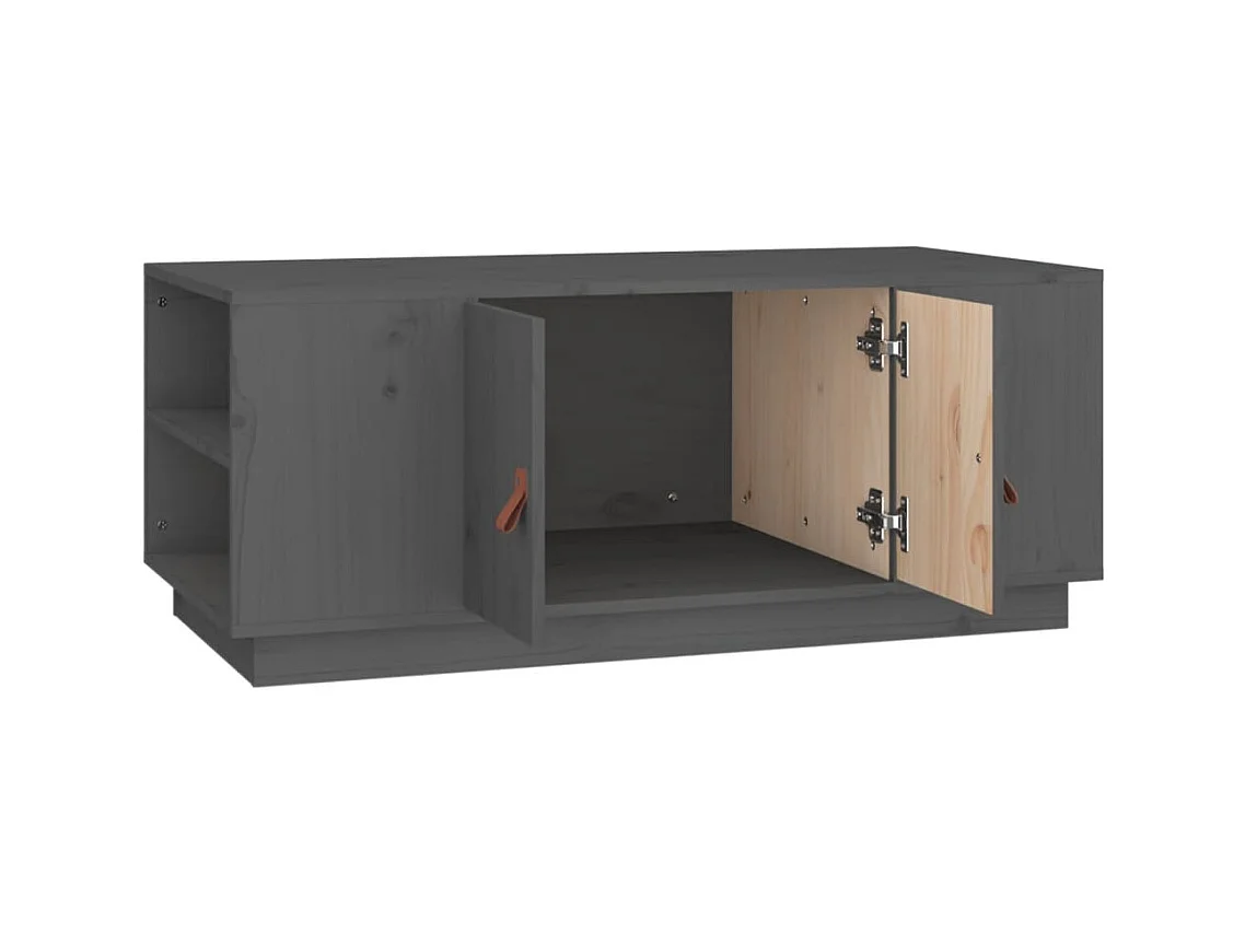 Mesa de centro | Mesa auxiliar madera contrachapada negro 90x50x36,5 cm SHL3500