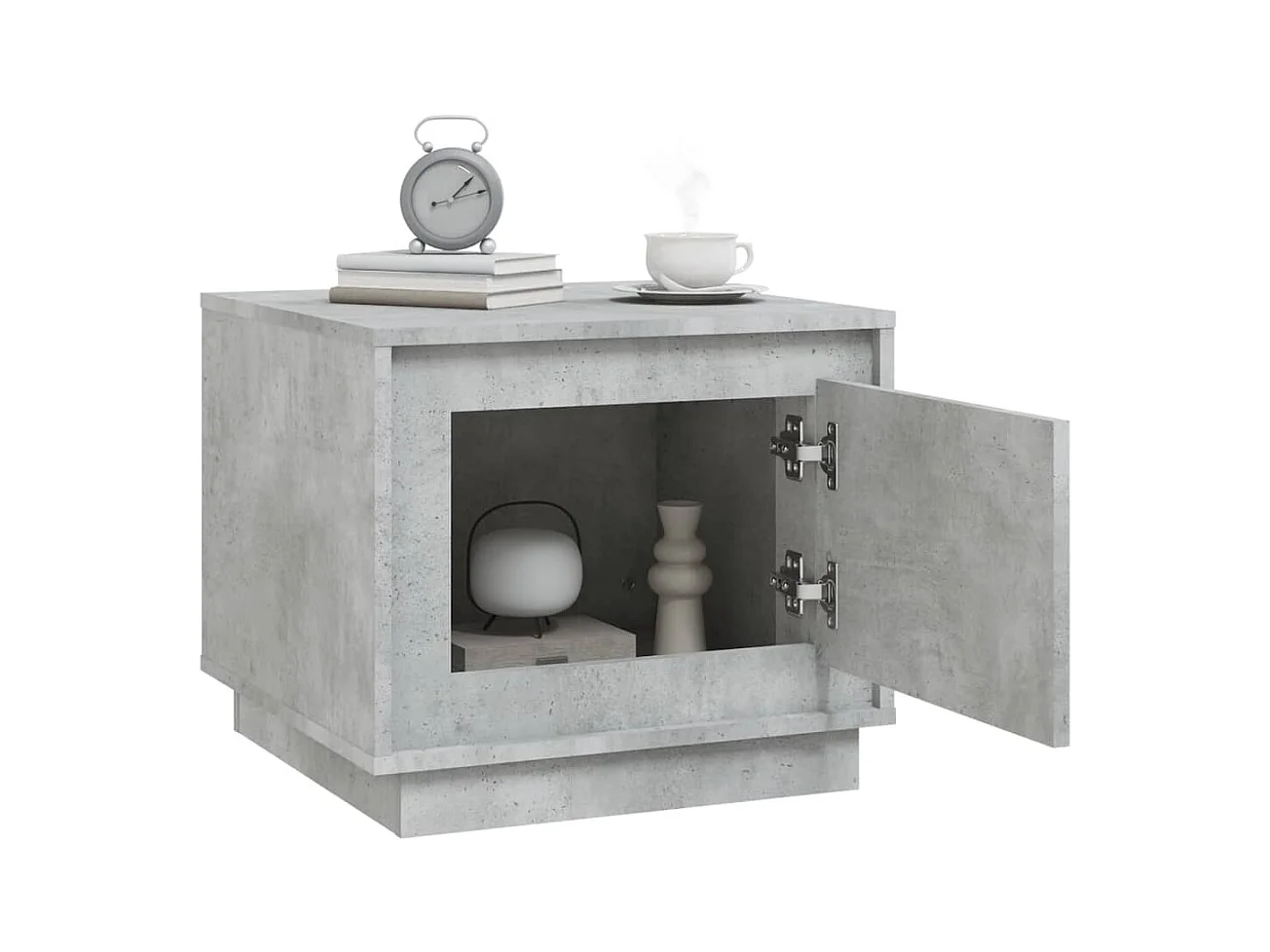 Table basse salon-Table d'appoint gris béton 51x50x44 cm bois d'ingénierie SHL64947