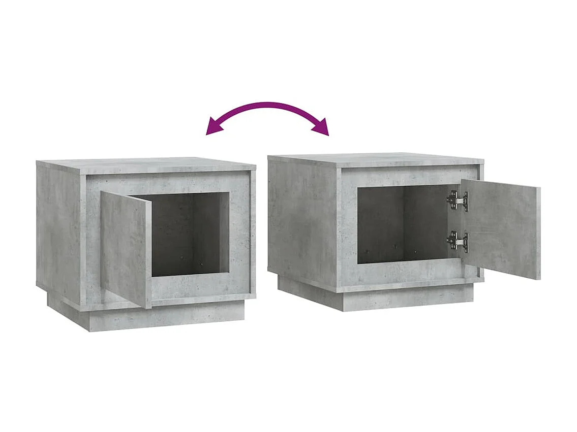 Couchtisch-Wohnzimmertisch-Beistelltische Betongrau 51x50x44 cm Holzwerkstoff SHL28825