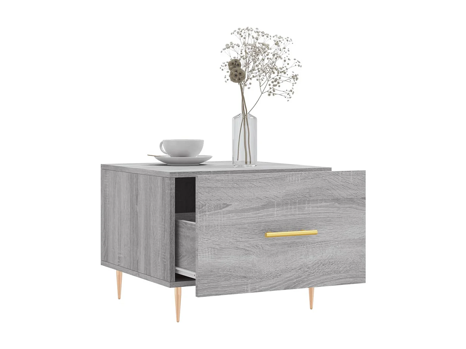 Conjunto de 2 Mesas de Centro | Mesa de apoio | Mesa de café 50x50x40 cm madeira proc. sonoma cinza