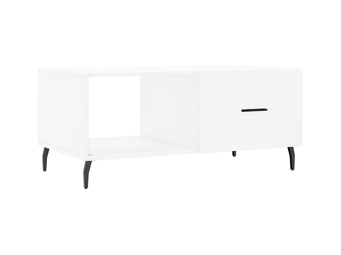 Mesa de centro | Mesa de apoio 90x50x40 cm madeira processada branco