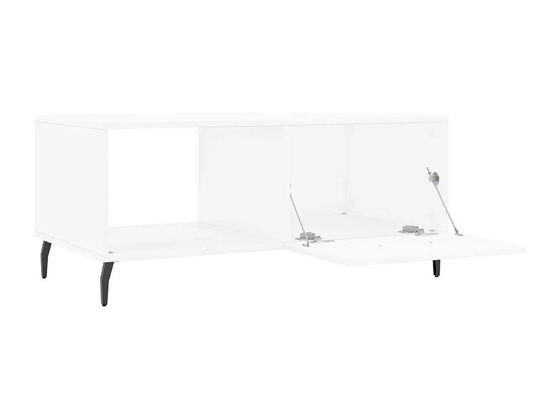 Mesa de centro | Mesa de apoio 90x50x40 cm madeira processada branco