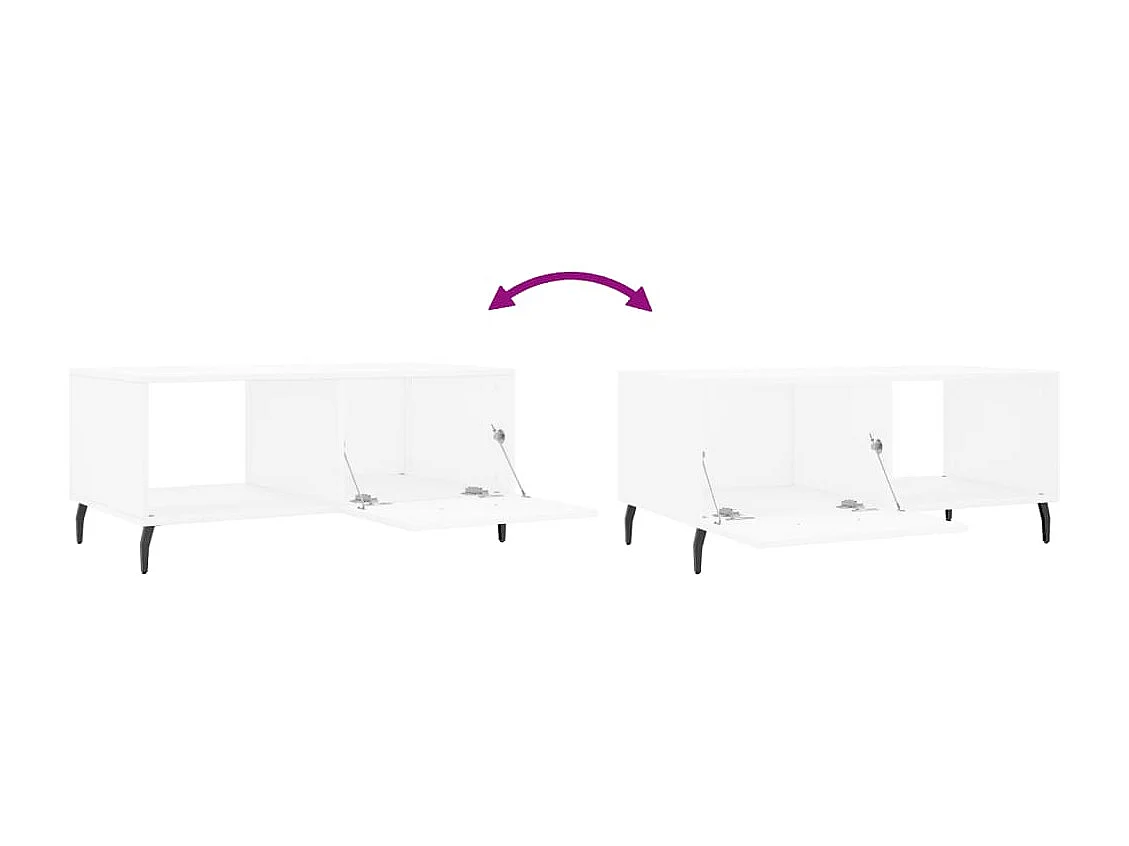 Table basse salon-Table d'appoint blanc 90x50x40 cm bois d'ingénierie SHL56910